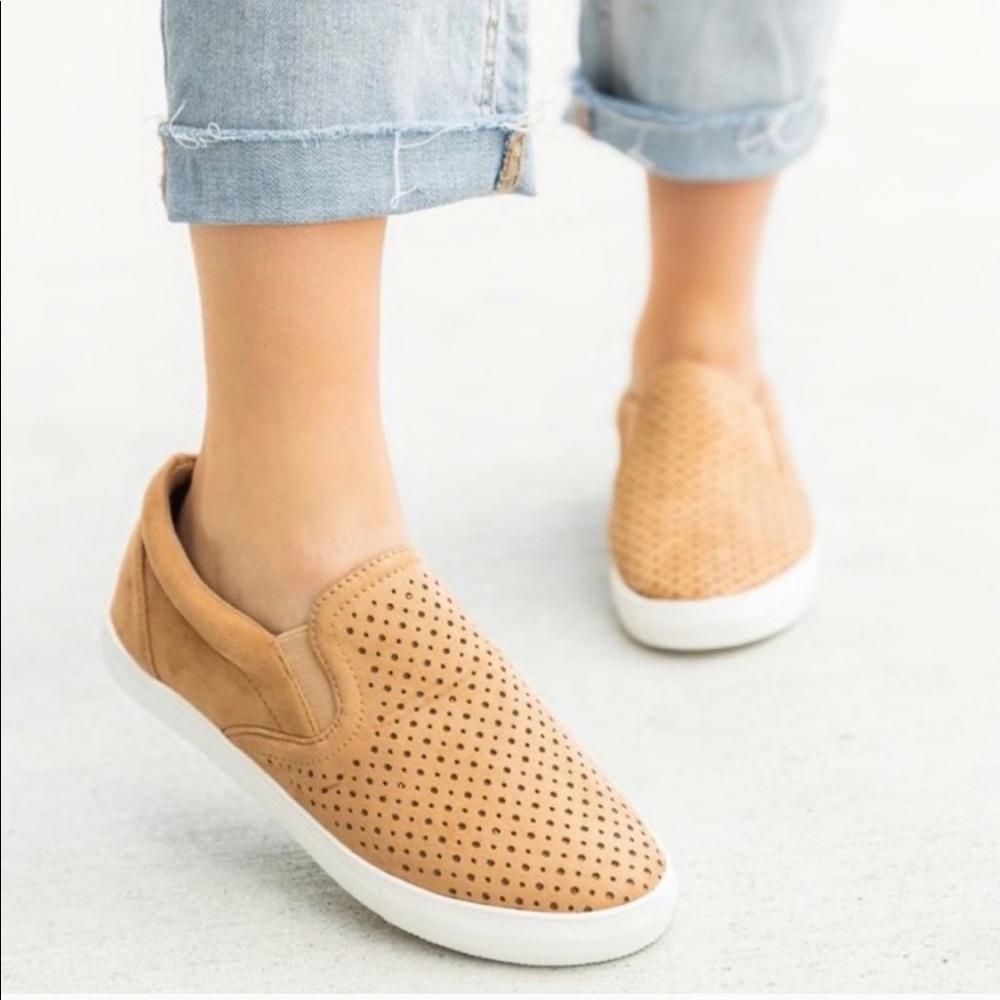 NEW Zoey Slip On Shoes- in Tan